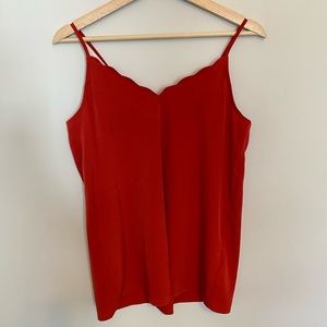 RO+DE red scalloped tank